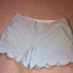 Lilly Pulitzer baby blue scalloped shorts